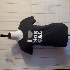 Original I Love North Cal Black T-Shirt - Women's Large (New)